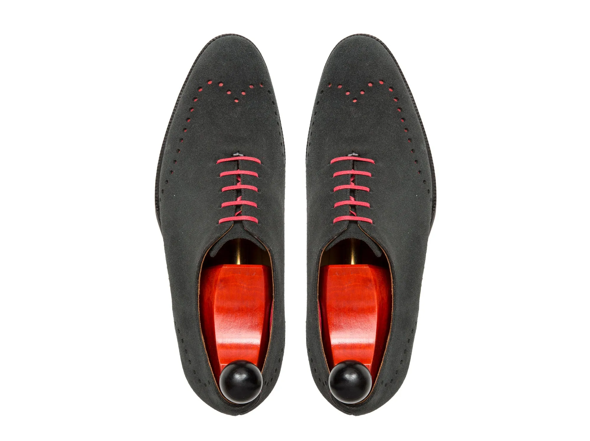 Tony - MTO - Black Suede - Red Underlay - TMG Last - Red Single Leather Sole