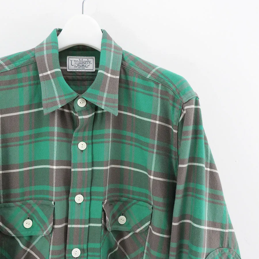 【Unlikely/アンライクリー】Unlikely Elbow Patch Flannel Work Shirts U23F-11-0002