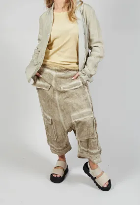 Utility Culottes in Straw Cloud