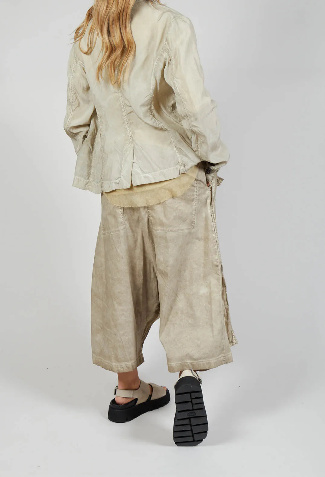 Utility Culottes in Straw Cloud