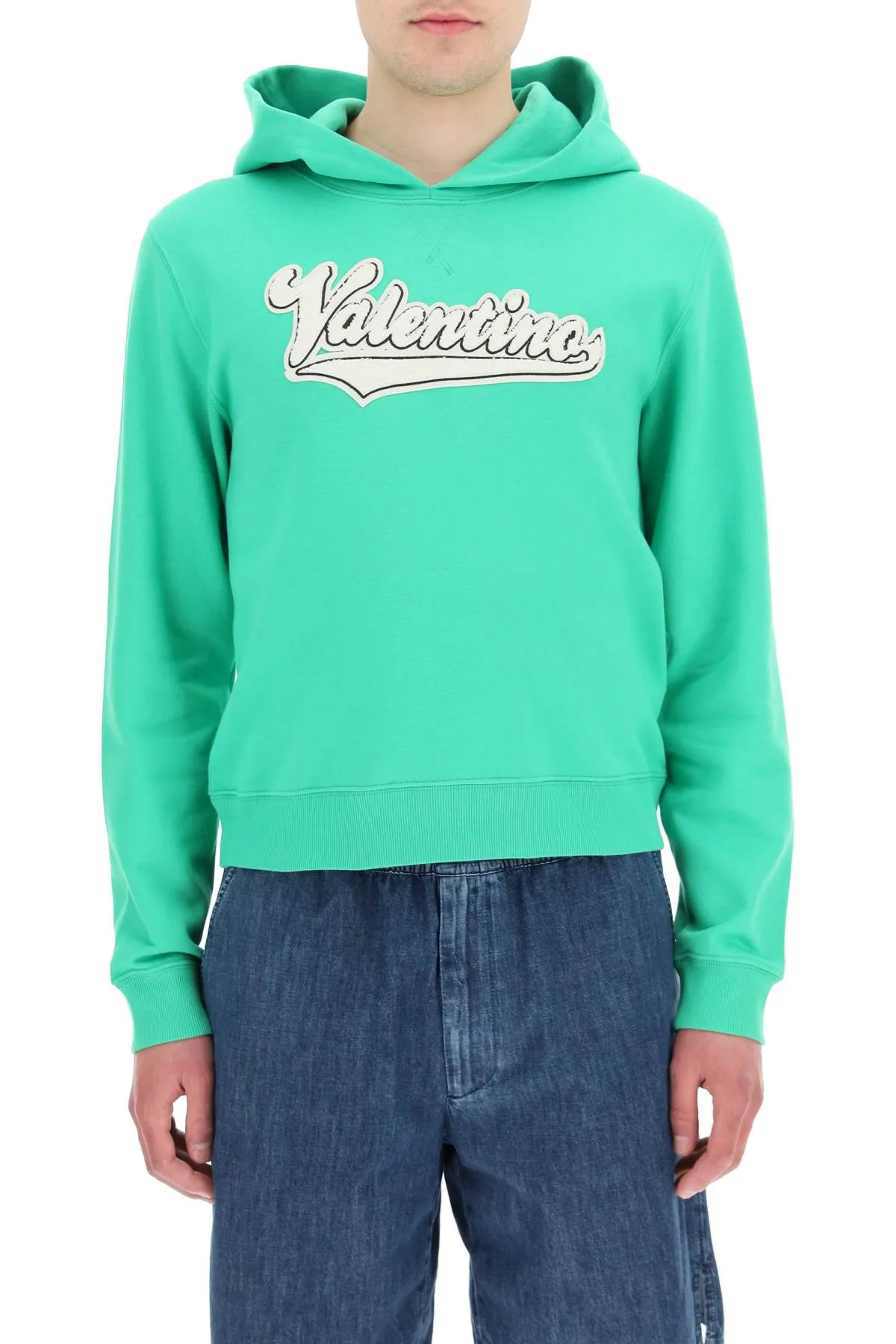 Valentino Logo Detailed Long-Sleeved Hoodie