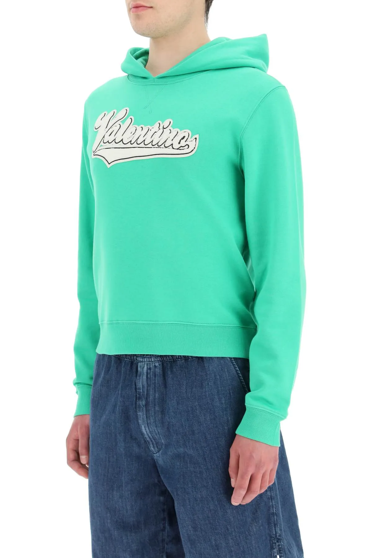 Valentino Logo Detailed Long-Sleeved Hoodie