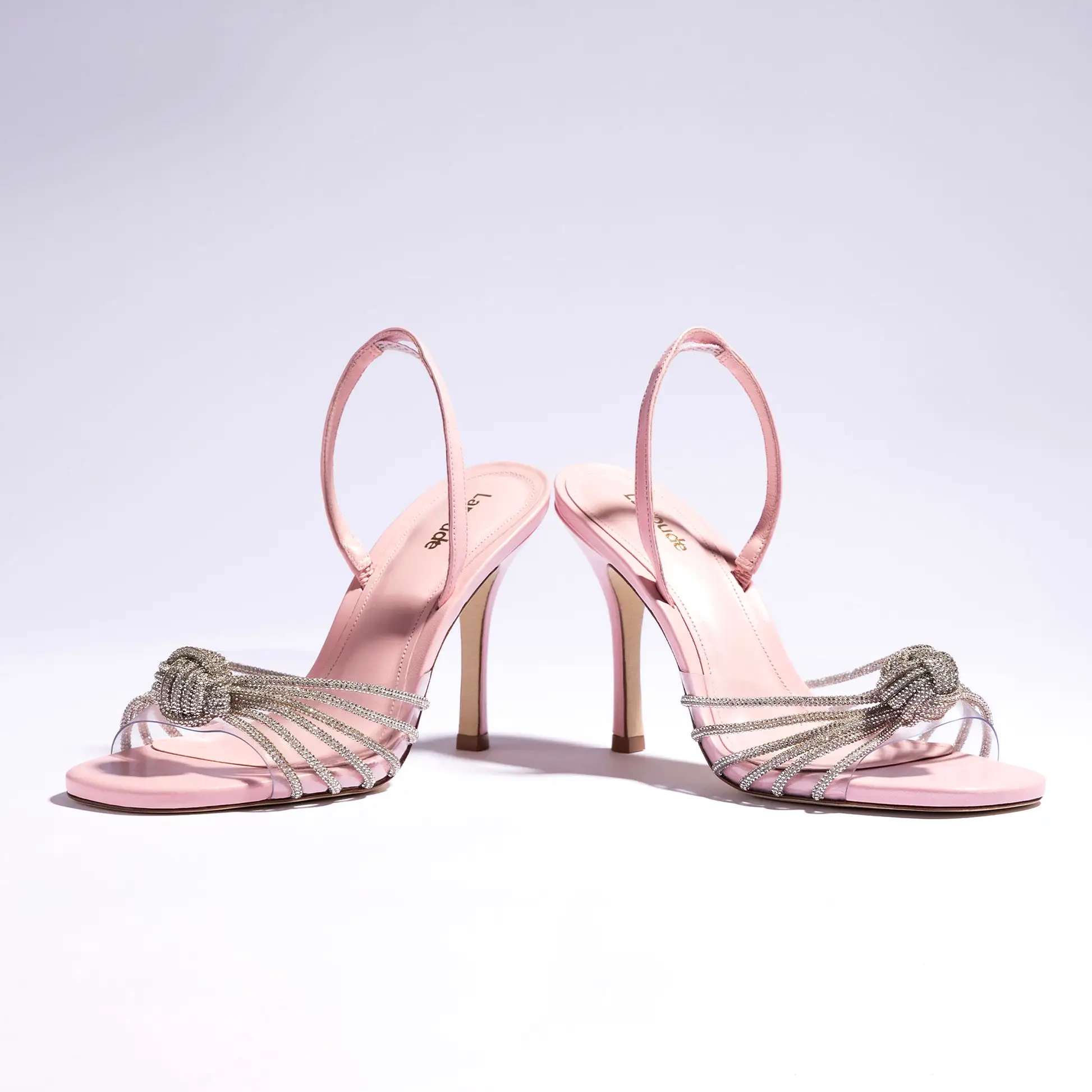 Valerie Crystal Slingback Sandal In Tulip Leather