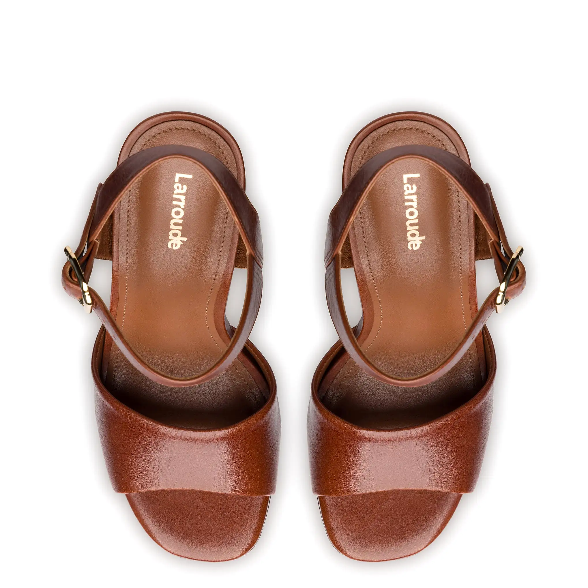 Vanessa Platform Sandal In Caramel Leather