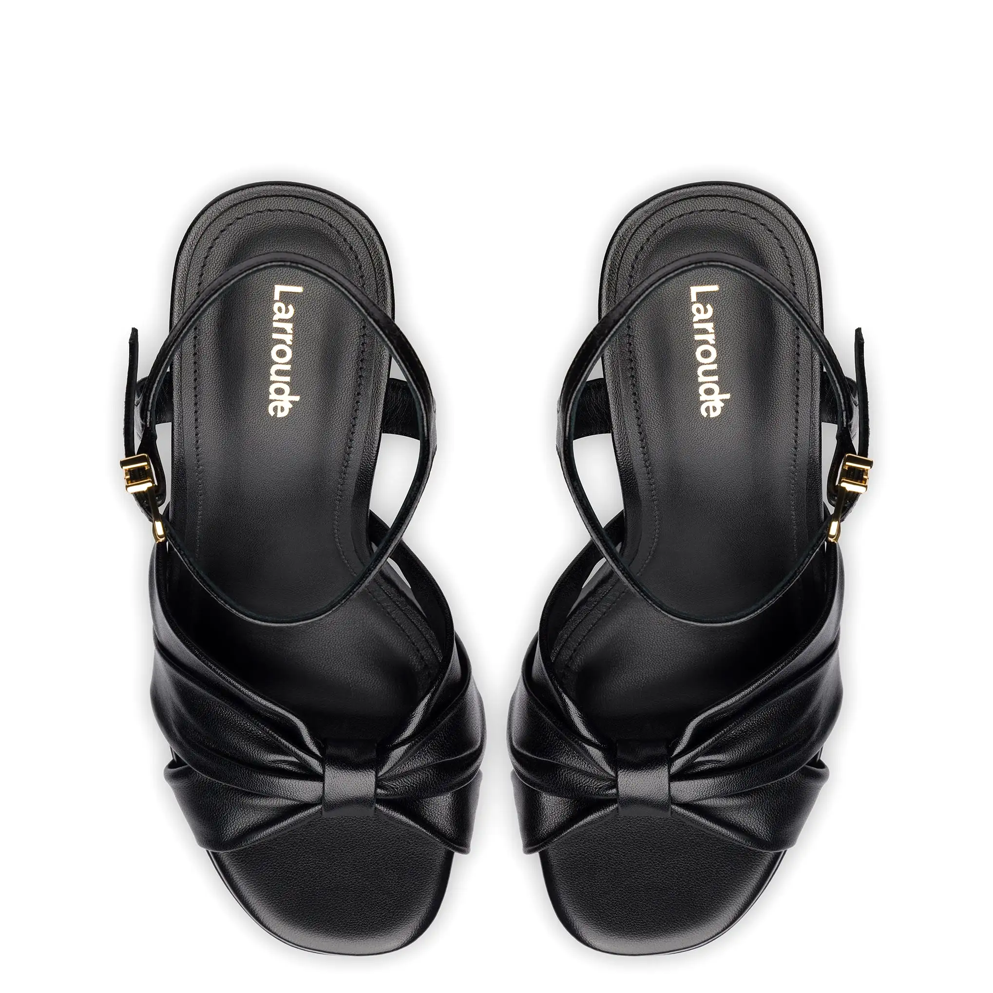 Vivienne Platform Sandal In Black Leather