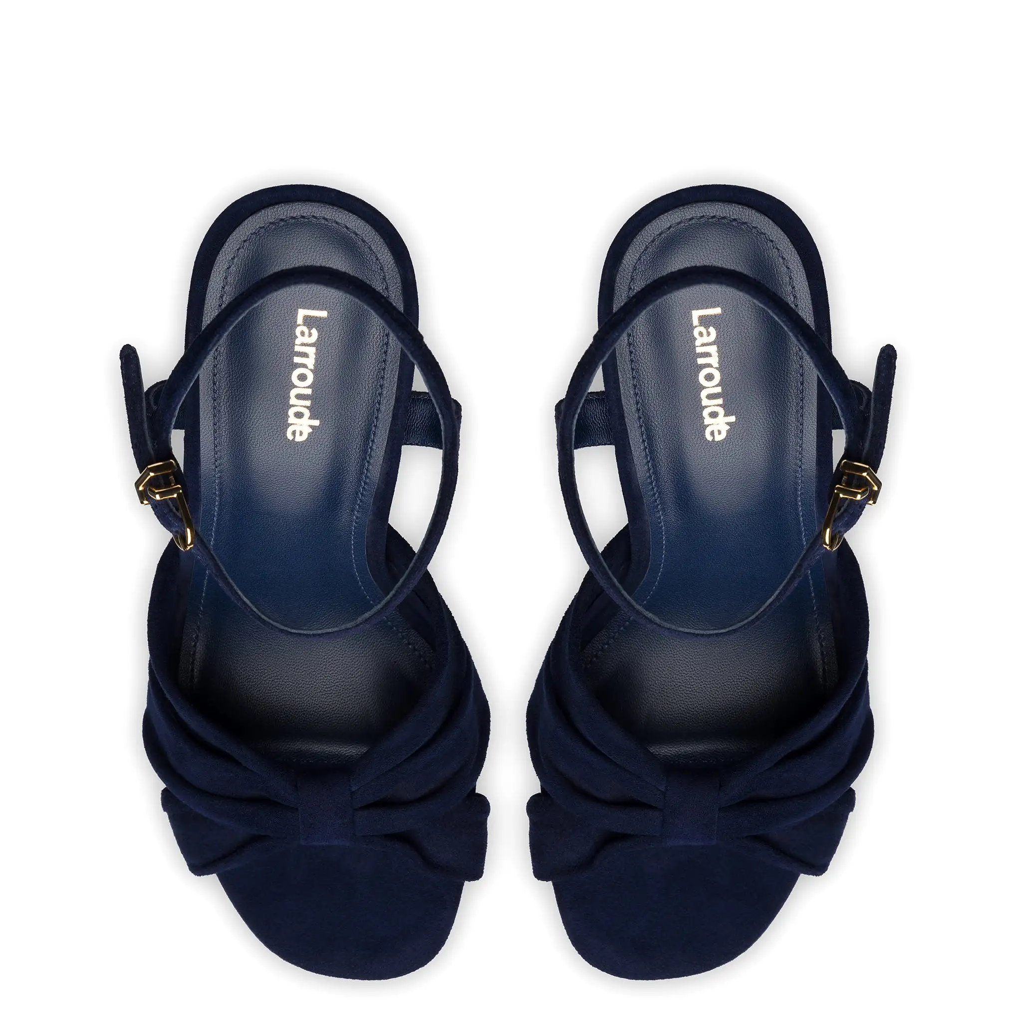 Vivienne Platform Sandal In Navy Suede