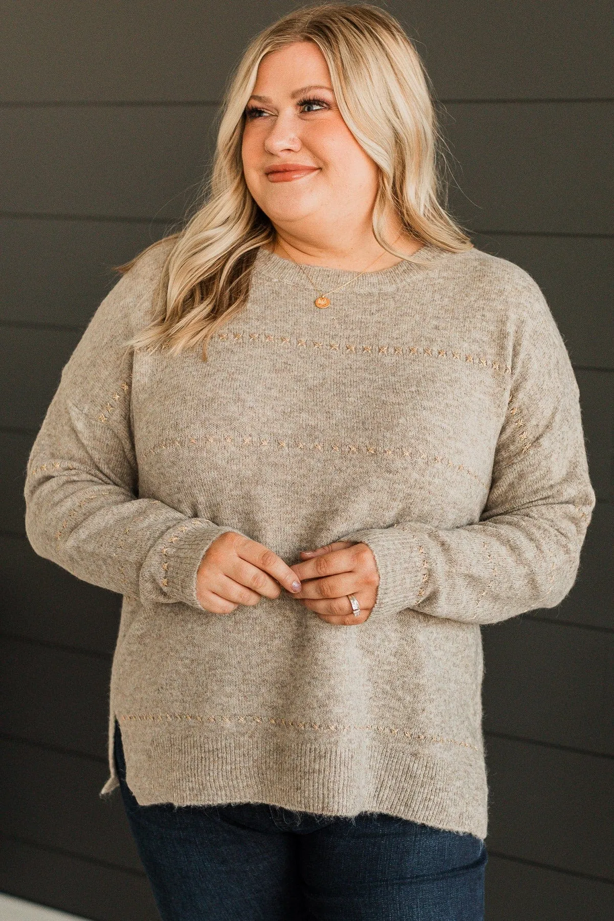 Watch Them Swoon Knit Sweater- Mocha