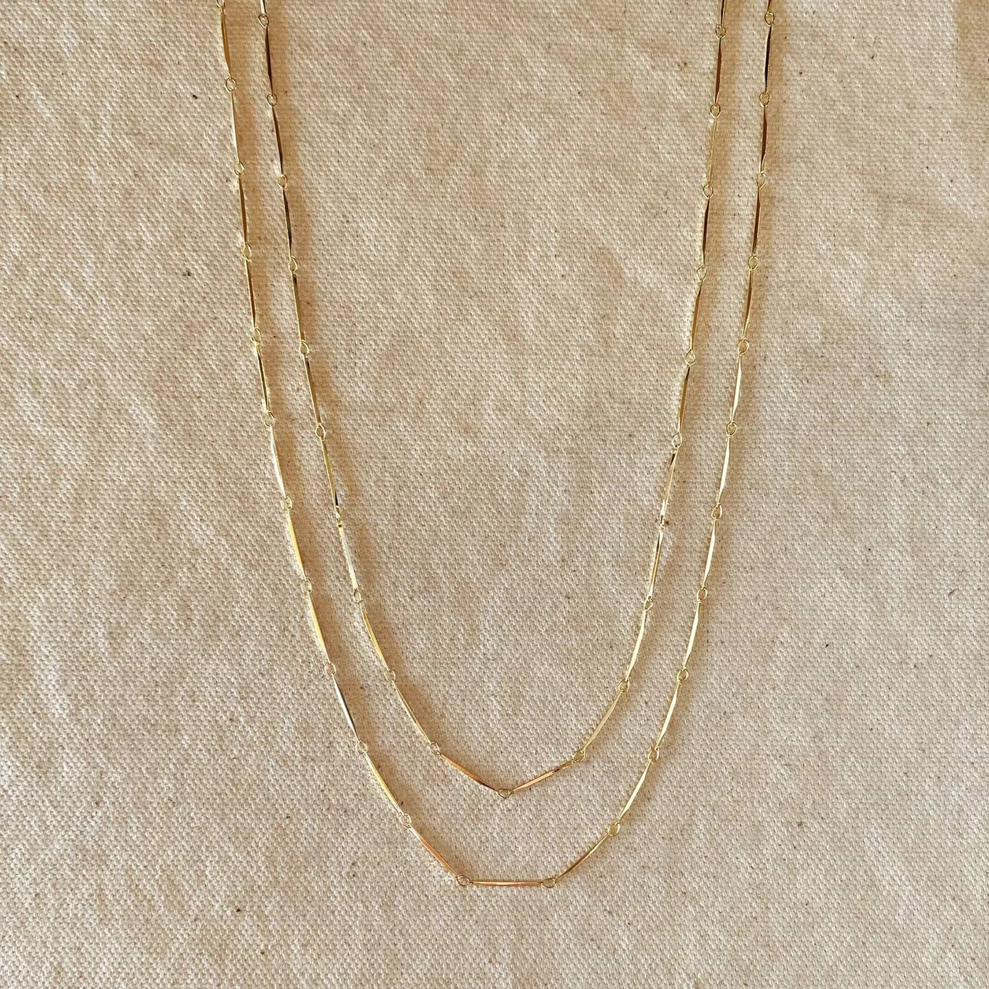 Waterproof Gold Filled Fern Diamond Cut Chain