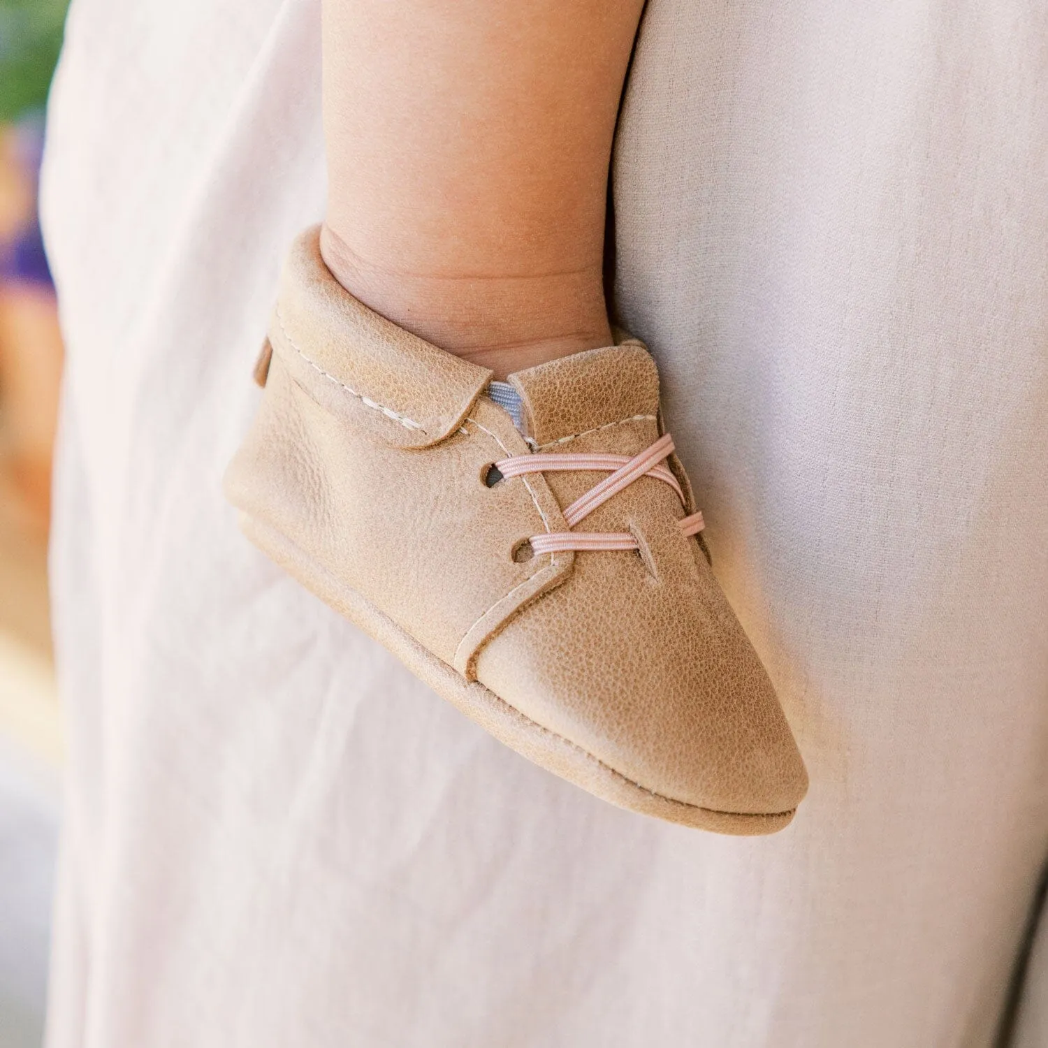 Weathered Brown Oxford Baby Shoe