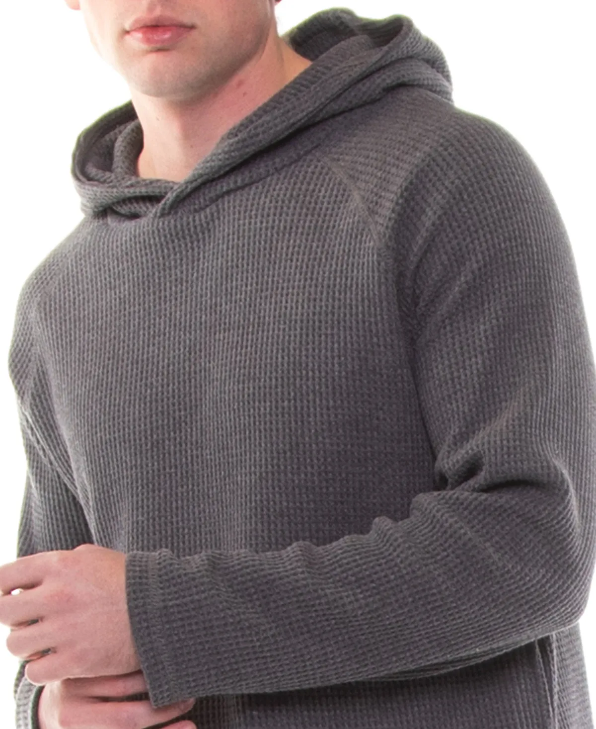 Wolfe Waffle Knit Hoodie (Dark Charcoal)