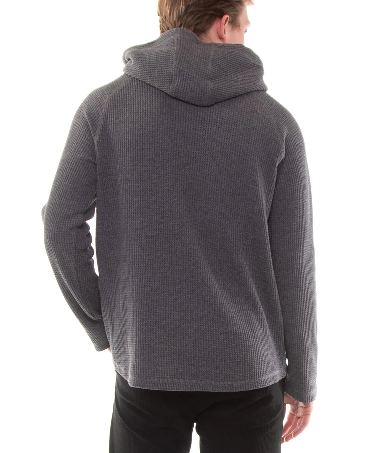 Wolfe Waffle Knit Hoodie (Dark Charcoal)