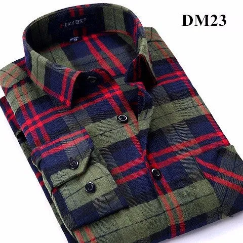 Xituodai Plaid Shirt New Autumn Winter Flannel Red Checkered Shirt Men Shirts Long Sleeve Chemise Homme Cotton Male Check Shirts