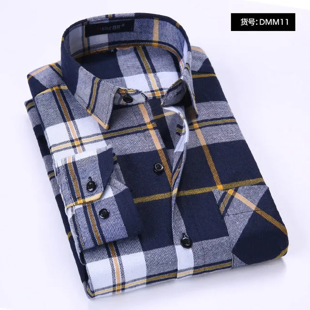 Xituodai Plaid Shirt New Autumn Winter Flannel Red Checkered Shirt Men Shirts Long Sleeve Chemise Homme Cotton Male Check Shirts