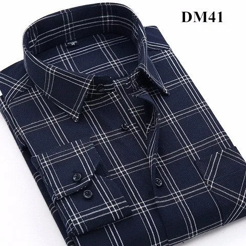 Xituodai Plaid Shirt New Autumn Winter Flannel Red Checkered Shirt Men Shirts Long Sleeve Chemise Homme Cotton Male Check Shirts