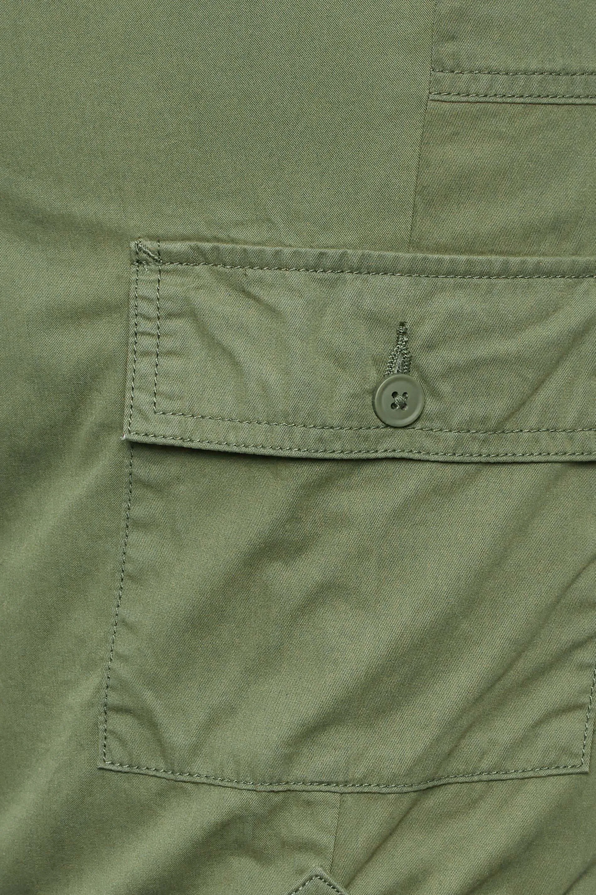 YOURS Curve Khaki Green Cargo Chino Shorts